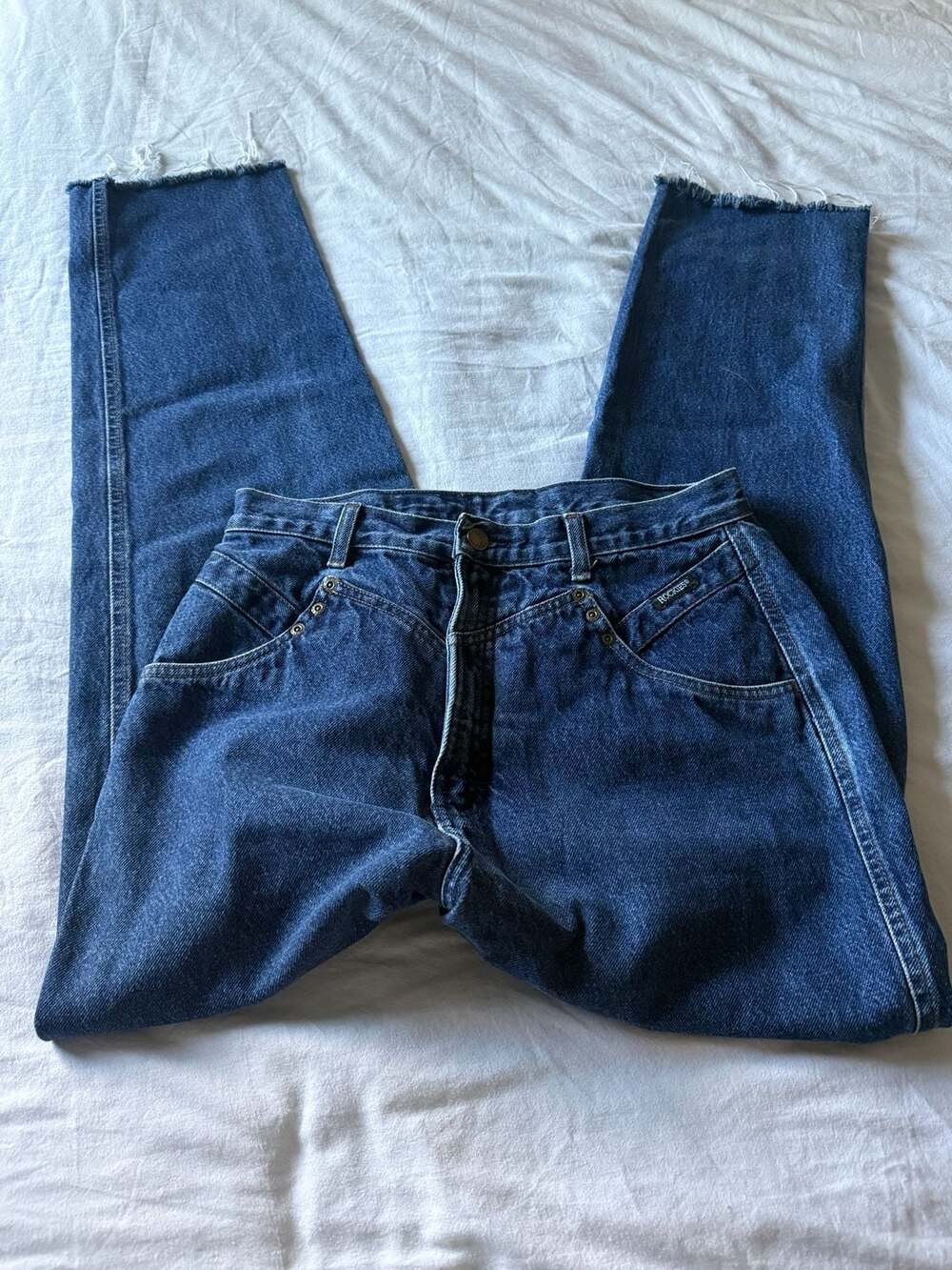 Vintage Rockies Western Denim Jeans Size 13/14 Blue High Waisted